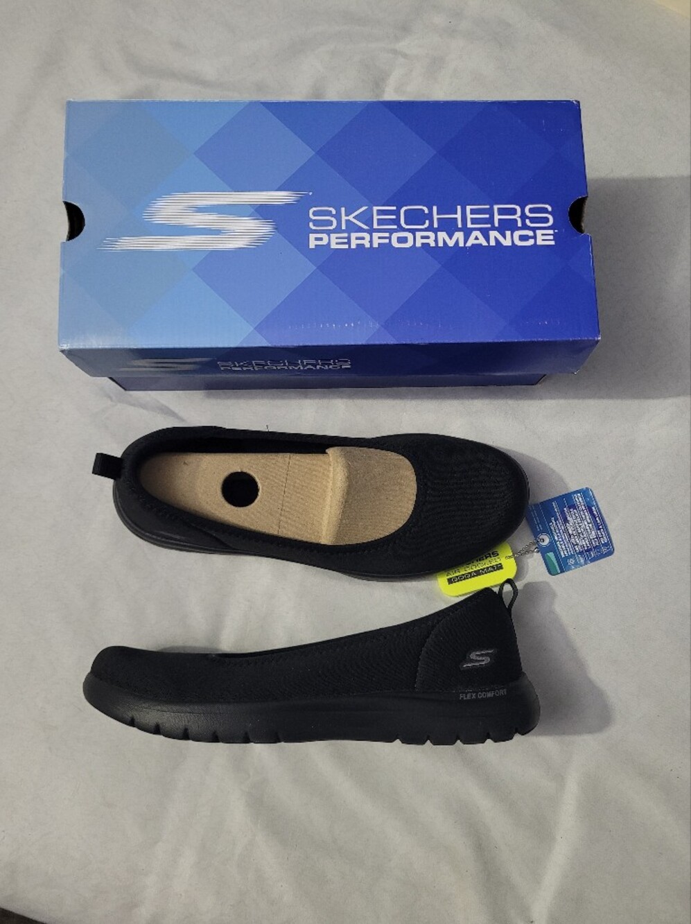 Skechers Womens Black Slip-On Comfort Shoes